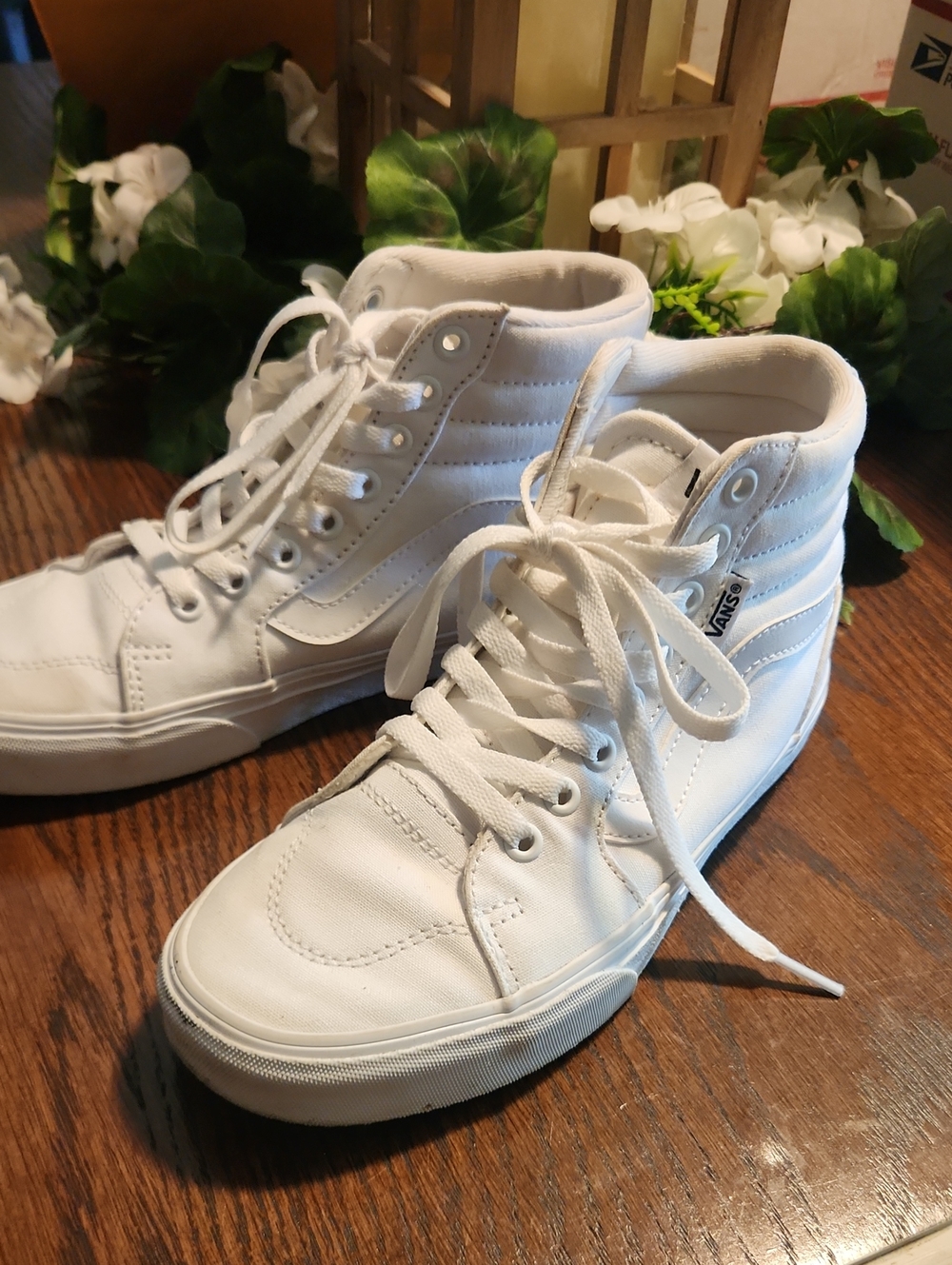 Vans White High-Top Skate Sneakers